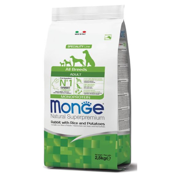 Monge Dog Monoprotein Rabbit karma dla psów 2,5kg