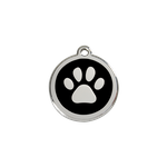 Adresówka dla psa lub kota mała - okrągła zawieszka ŁAPKA różne kolory- Red Dingo