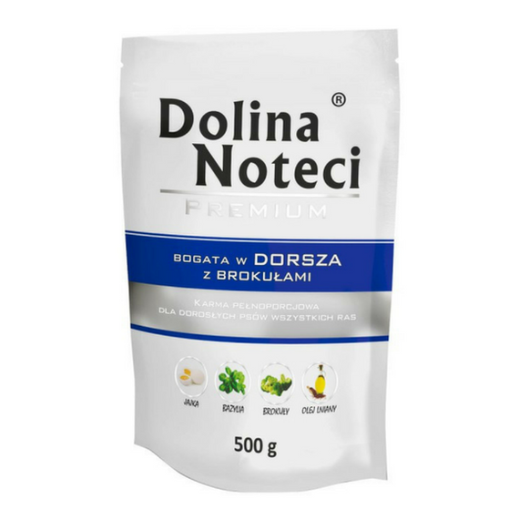Dolina Noteci Premium - karma dla psów dorosłych dorsz brokuły saszetka 500 g
