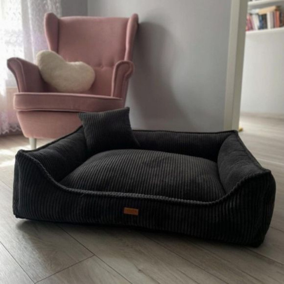 Milano Dark Grey legowisko ortopedyczne dla psa i kota - rozmiar M