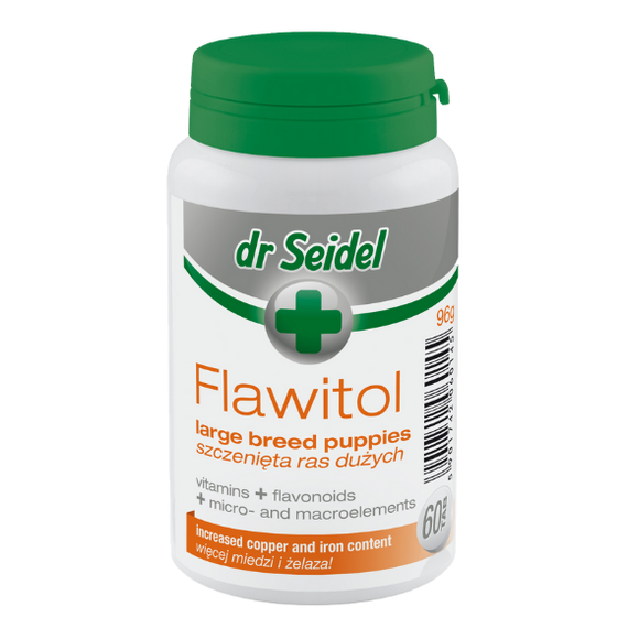 Flawitol tabletki witaminowo-mineralne dla szczeniąt dużych ras 60 szt.