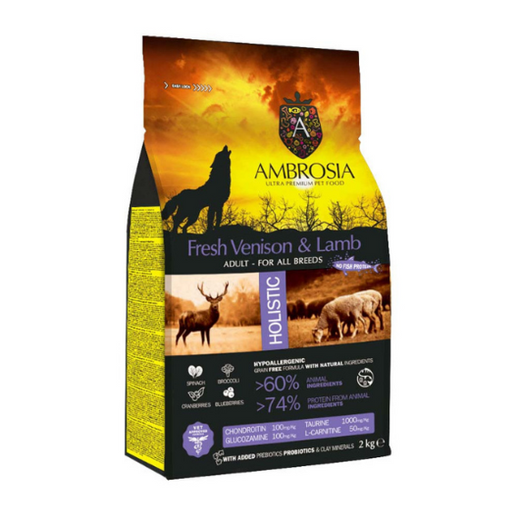 Ambrosia sucha karma dla psa Świeża Dziczyzna i Jagnięcina 2kg