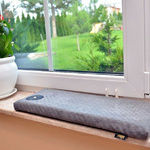 Materac na parapet dla kota Lauren design CLEO 50x20cm różowy pikowany
