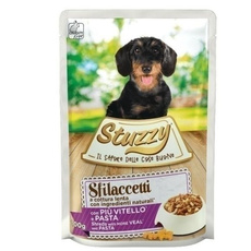 Stuzzy Sfilaccetti Cielęcina z makaronem – mokra karma dla psów dorosłych 100g