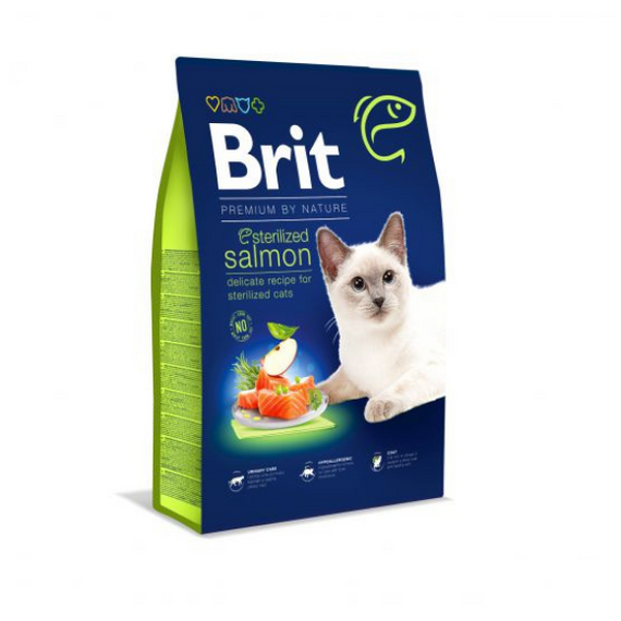 Brit Premium Cat Sterilized Salmon 300g karma dla kotów sterylizowanych 