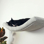 Półka na ścianę dla kota ŁUK 60 - gołębi szary