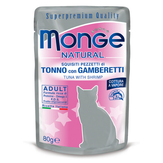 Monge Natural Tuna Shrimps karma dla kotów Tuńczyk Krewetki 80g