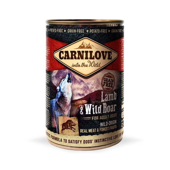Carnilove Lamb and Wild Boar - jagnięcina z dzikiem karma dla psa puszka 400g