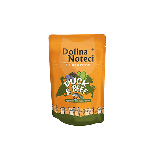 Dolina Noteci Superfood kaczka wołowina karma dla kota saszetka 85g