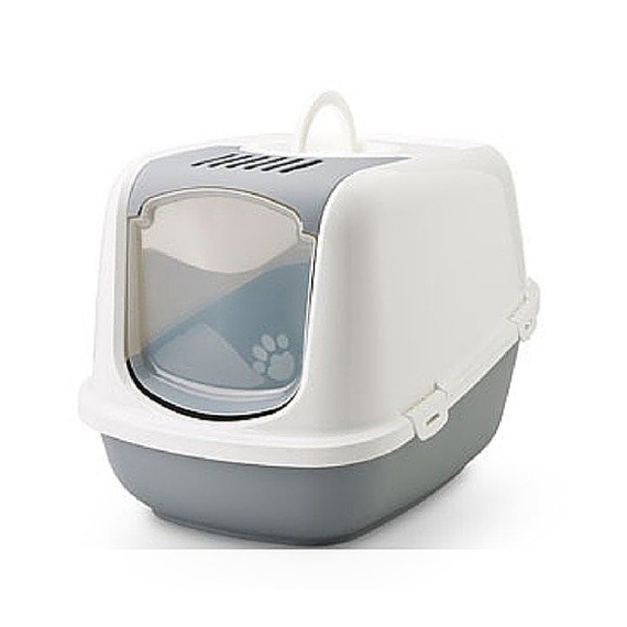 Savic Nestor Jumbo - duża kryta kuweta dla kota szara