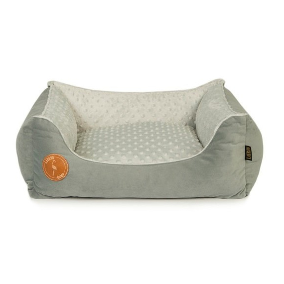 Lauren design CEZAR kanapa dla psa lub kota 60/50cm minky szaro-szara