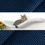 Cat's Atelier Półka na ścianę dla kota fala symetryczna lewa 75cm - granatowa