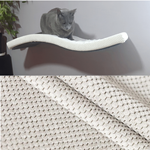 Półka dla kota FALA 75 symetryczna prawa kolor kremowy