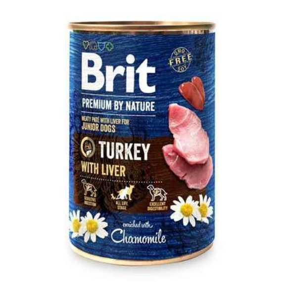 Brit Premium by Nature Turkey with Liver wilgotna karma dla psów, 400g
