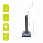 Wysoki drapak dla kota słupek 115cm ciemny szary EBI