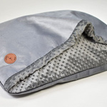 Legowisko dla psa lub kota - Lauren Design Norka Nel srebrny velvet