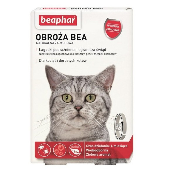Beaphar Obroża BEA naturalna obroża ochronna dla kotów i kociąt 