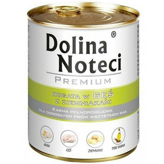Dolina Noteci Premium gęś i ziemniaki 800g karma dla dorosłych psów