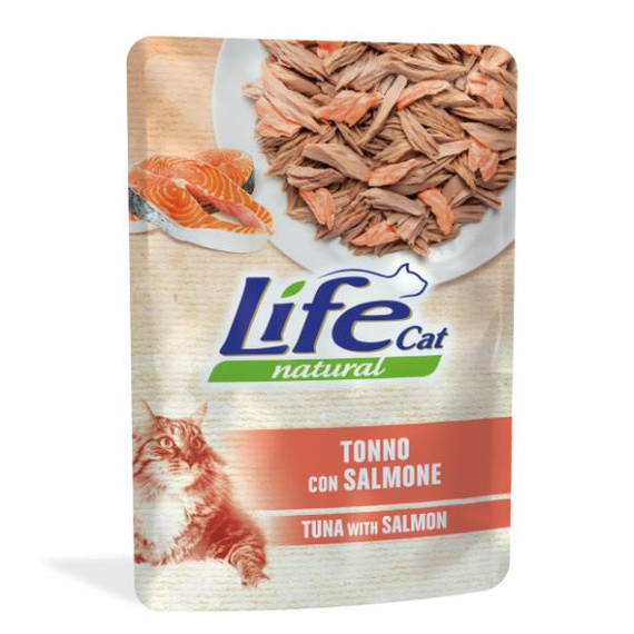 Life Cat Natural Tuńczyk i Łosoś mokra karma dla kota saszetka 70g