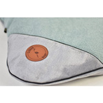 Lauren Design FRIDA poducha dla psa lub kota mięta + szary velvet 85/65cm