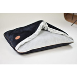 Legowisko dla psa lub kota - Lauren Design Norka Nel czarny velvet 100 x 80 cm