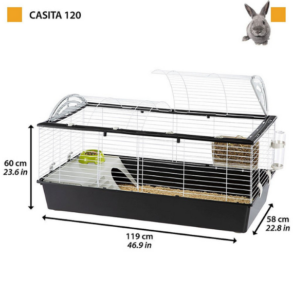 Ferplast Casita 120 - klatka dla świnek morskich i królików