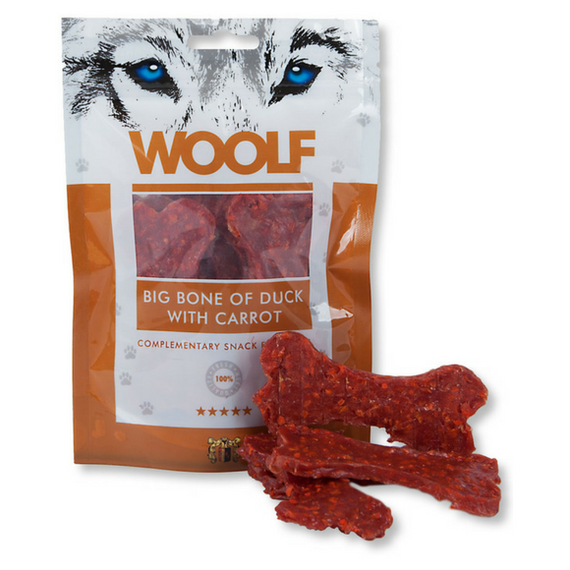 Woolf Big Bone of Duck with Carrot - przysmaki dla psa z kaczką i marchewką, op. 100 g