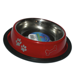 Malowana miska metalowa na gumie pojemność 0,5l