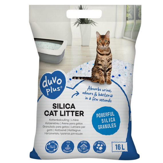 DUVO+  Żwirek silikonowy Premium dla kota 16l