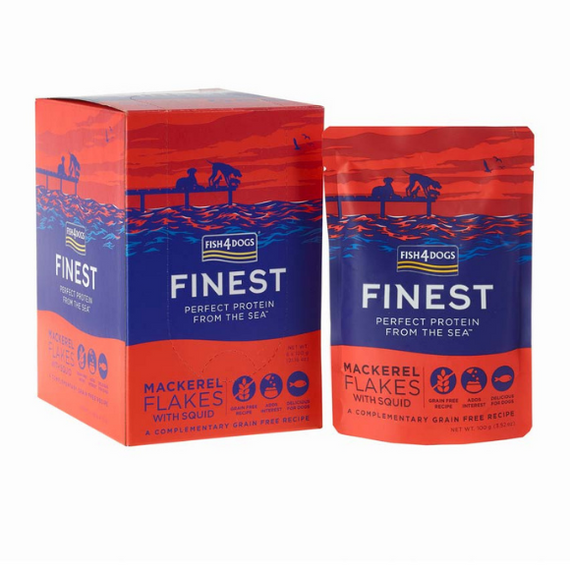 Fish4Dogs Finest Makrela z kalmarami sasz. 100g