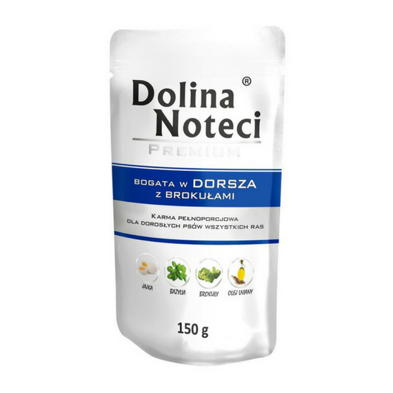 Dolina Noteci Premium - karma dla psów dorosłych dorsz brokuły saszetka 150 g