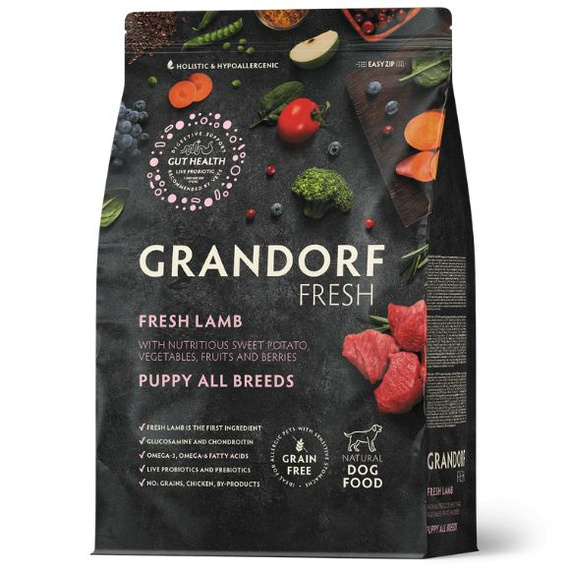 Grandorf Fresh Lamb Puppy – bezzbożowa karma dla szczeniąt 1kg