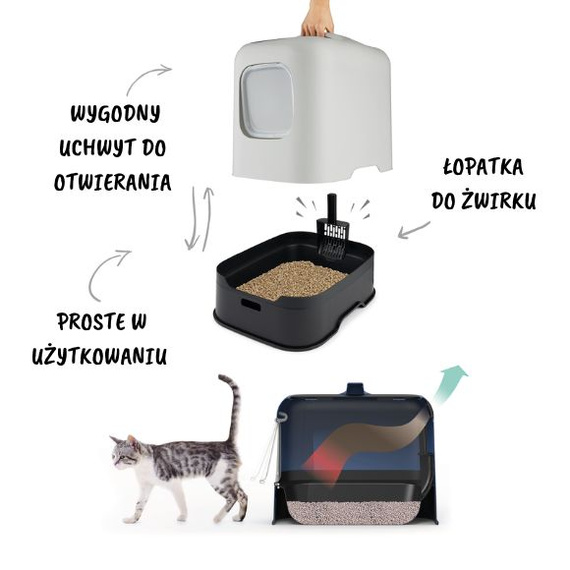 Rotho Toaleta dla kota BIALA kolor niebieski