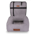 Transporter do samochodu dla psa lub kota w kolorze jasnoszarym - Dogeste