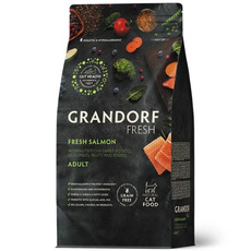 Grandorf Fresh – karma sucha bezzbożowa dla dorosłych kotów z łososiem, 2kg