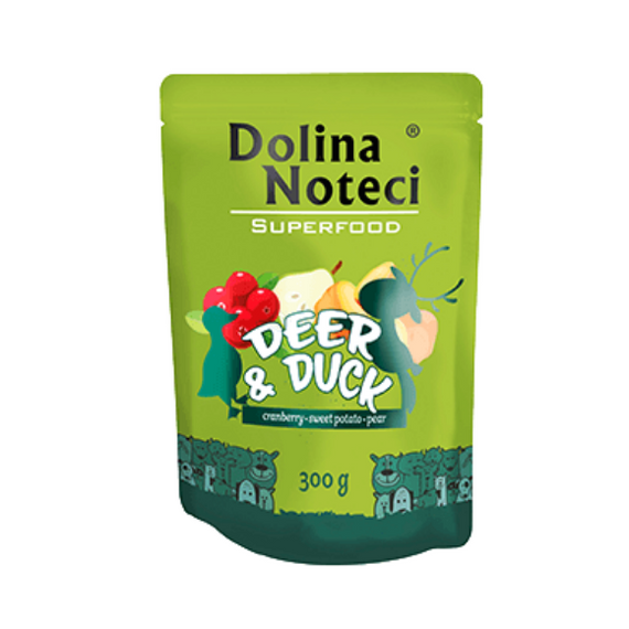 Dolina Noteci Superfood kaczka i jeleń 300 g karma dla psów dorosłych