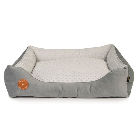 Lauren design CEZAR kanapa dla psa lub kota 80/70cm minky szaro-szara