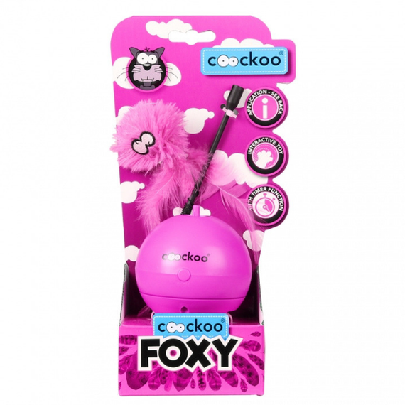 Coockoo Foxy Magic Ball - różowa zabawka dla kotów