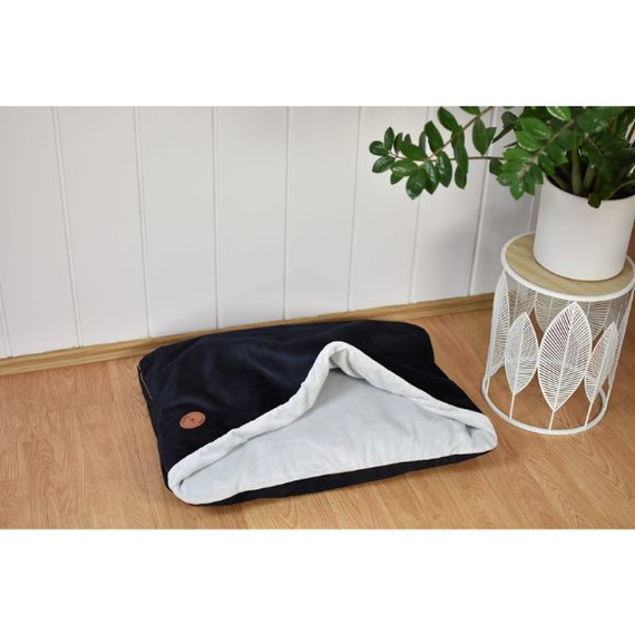 Legowisko dla psa lub kota - Lauren Design Norka Nel czarny velvet