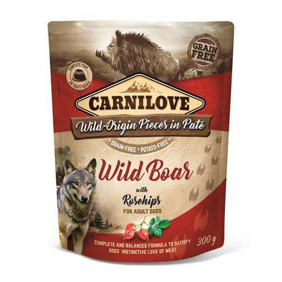 Carnilove Dog Wild Boar & Rosehip - dzik, owoce dzikiej róży 300g