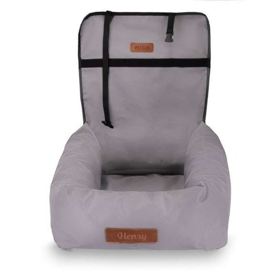 Transporter do samochodu dla psa lub kota w kolorze jasnoszarym - Dogeste