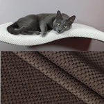 Półka dla kota FALA 75 symetryczna lewa kolor brązowy