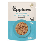Applaws Fish selection in broth 12x70g - zestaw wilgotnych karm dla kotów (ryby)