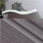 Półka dla kota FALA 75 symetryczna prawa kolor popielaty z kroplą brązu