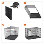 Klatka metalowa dla psa Feandrea 122 x 74,5 x 80,5 cm – solidna, składana, bezpieczna