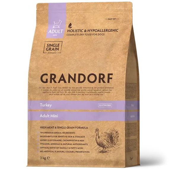 Grandorf Adult Mini Indyk 3kg sucha karma dla psów dorosłych