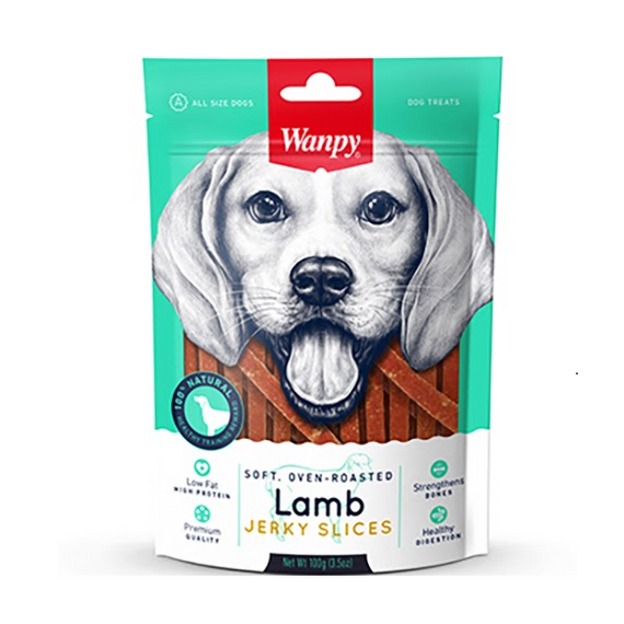 Wanpy Lamb Jerky Slices paseczki jagnięciny pieczone w piecu 100g