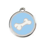 Adresówka dla psa średnia - okrągła zawieszka KOŚĆ różne kolory - Red Dingo