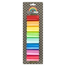 Duvo+ kolorowe woreczki na psie odchody RAINBOW 8x15szt