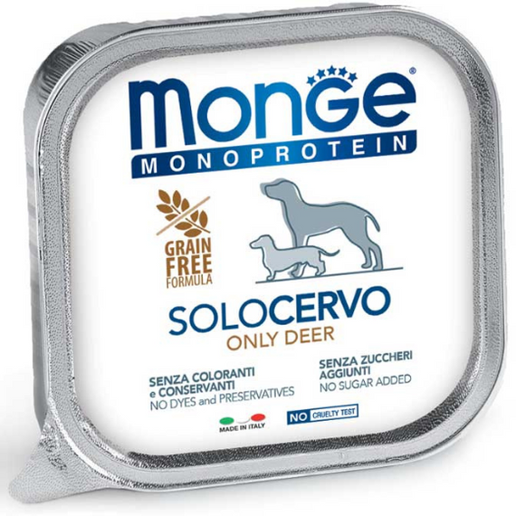 Monge Dog Solo Deer 150g - monoproteinowa mokra karma dla psów